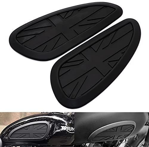 Adesivi per serbatoio da moto – Vintage Black Rubber Gas Tank Traction Serbatoio adesivo per la maggior parte delle moto con serbatoio in metallo