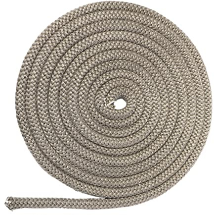 NKlaus 10m Nastro sigillante ignifugo ? Guarnizione per camino da 14mm Guarnizione rotonda in filati di vetro E testata DIN fino a temperature di 600°C 12948