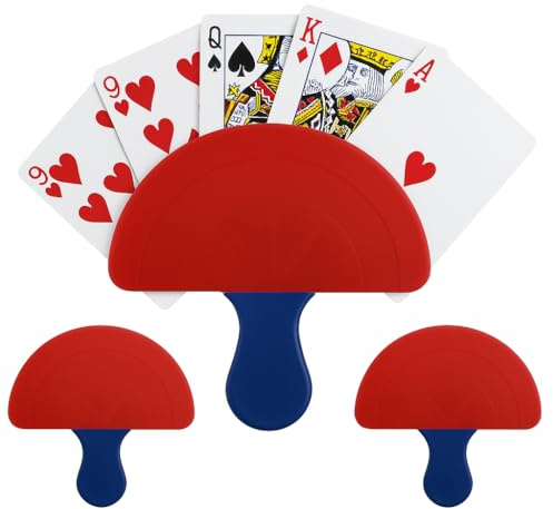 My-goodbuy24 Kartenhalter Spielkartenhalter - 4 Stück - für Erwachsene, Kinder ab 3 Jahren & Senioren - Spielkarten Kartenständer - sicherer Halt für Spielkarten Kartenhalterung