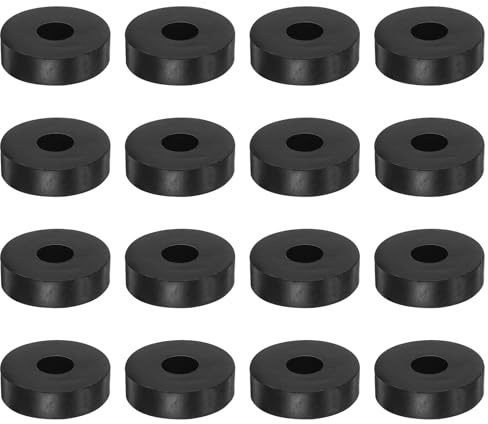sourcing map 16Stk Gummi Unterlegscheiben Gummi Abstandshalter 30mm AD 10mm ID 8mm Dicke Neoprene Runde Schwingungsdämpfer Pads Isolator Buchsen Distanzhülsen für Autos Boot Zubehör Schwarz