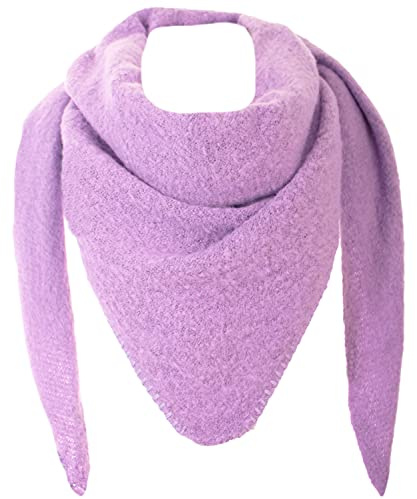 stylx Damen Schal XXL Dreieck Schal flauschig schal-tuch damen dicker dreieckstuch groß Wolle UNI Farben kuschelig