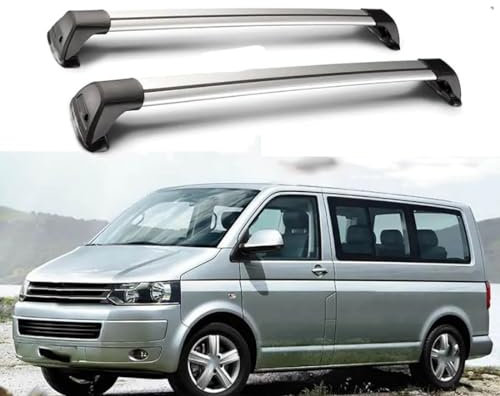 2 StüCk Aluminium RelingträGer DachträGer für VW California Transporter Shuttle T5 T6 2015+,Dachträger für Fahrzeuge Abschliessbar Auto ZubehöR