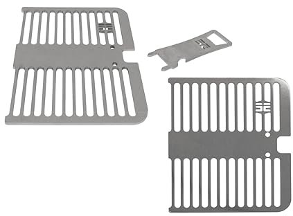 deingrillrost.de Grillrost & Planacha mit Heber f. Weber go anywhere 4mm Edelstahl (2x 1/2 Grillrost)