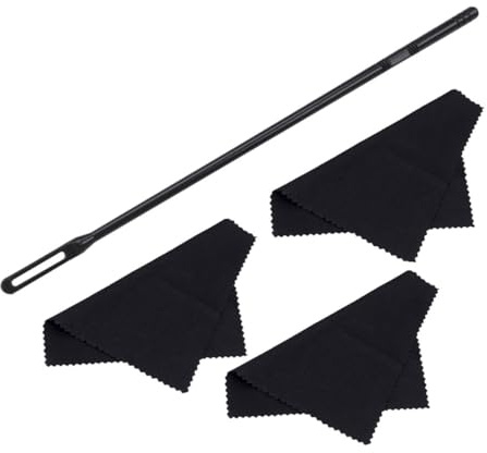 Abaodam Flötenreinigungsset mit Reinigungsstab und Waschbarem Tuch aus Kunststoff für Klarinette und Holzblasinstrumente zur Effektiven Entfernung von Öl und Schmutzflecken