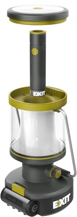 EXIT 20V 3-in-1 LED-Laterne, Campinglichter mit eingebauter Taschenlampe | Campinglampe aufladbar, multifunktionale Campinglichter mit eingebauter Taschenlampe, ideal für Jagd, Notfälle, 800 Lumen