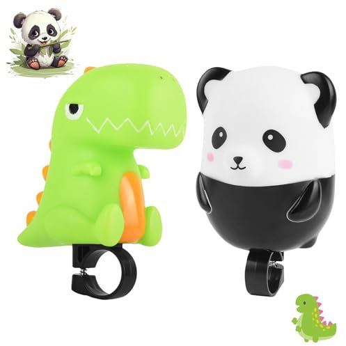 2 Stück Klingel Kinderfahrrad, Laufrad Zubehör, Universelle, Niedliche Cartoon-Fahrradhupe, Laut Hupe Fahrrad, Klingel Fahrrad Jungen/Mädchen, Kindergeburtstag, Geschenke zum Kindertag