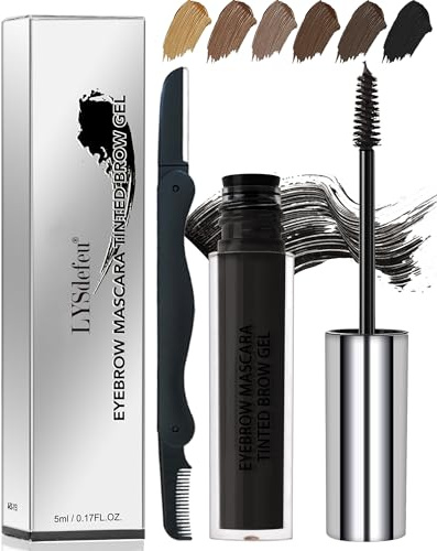 Wasserfestes Farbe Augenbrauen Gel Ebony, Ebenholz Eyebrow Glue | Colored Longlasting Eye Brow Gel,Flüssiges Getöntes Augenbrauengel,Eye Brow Mascara Glue,Christmas Makeup for Women