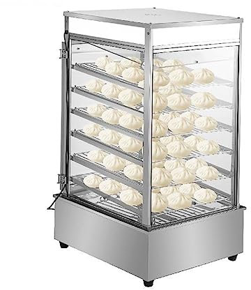 Forno a vapore elettrico Commerciale 900W Telaio in acciaio inossidabile a 5 strati con controllo della temperatura Pane al vapore Panini Scaldavivande