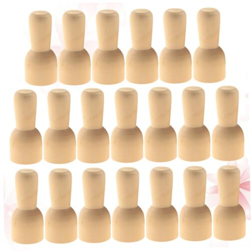 PHENOFICE 20stücke Unfertige Holzpuppen Zum Selbermachen Tragbare Spielzeug-ornamente Zum Bemalen Und Dekorieren Pädagogische Bastelideen Für Junge Mädchen Schreibtisch-accessoires Für Schul