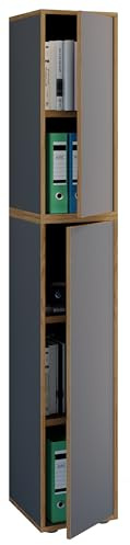 Holz Büroschrank Ordner Aktenschrank Büromöbel Schrank Salia 5-Fach Breite 30 cm Drehtür