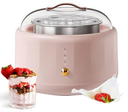 VoOqo Yogurt Machine,Electric Greek Yogurt Maker,1L Electric Natto Fermenter with 304 Stainless Steel Liner,Cup Body Separation Good Looks for Home Yogurt