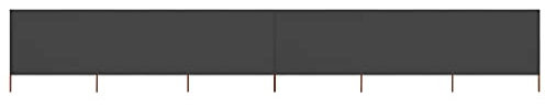 Xichuzi 6-teiliges Windschutzgewebe 800 x 120 cm Anthrazit, Zaun Sichtschutz, Sichtschutz Garten, Windschutz, Gartensichtschutz, Bauzaun Sichtschutz, Terassen Sichtschutz - 47176