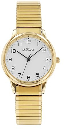 s.Oliver Armbanduhr Damen Quarzuhr Analog, mit Edelstahl Armband, Silber, 3 bar Wasserdicht, Kommt in Uhren Geschenk Box, 2038596