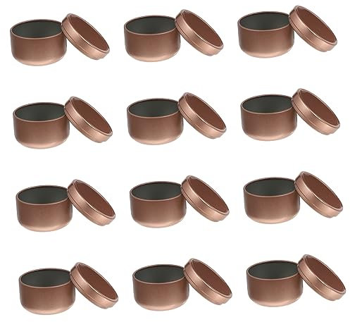 Lurrose 12pcs DIY Candle Balm Jars Tinplate Candle Storage Cans Lids for DIY Projects