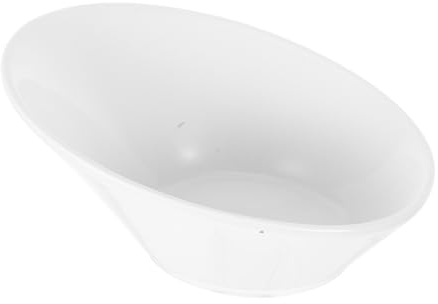 Cabilock Bol à Salade en Céramique Blanc, Surface Lisse et Facile à Nettoyer, Bol Alimentaire Réutilisable pour Fruits Cuisine Quotidienne
