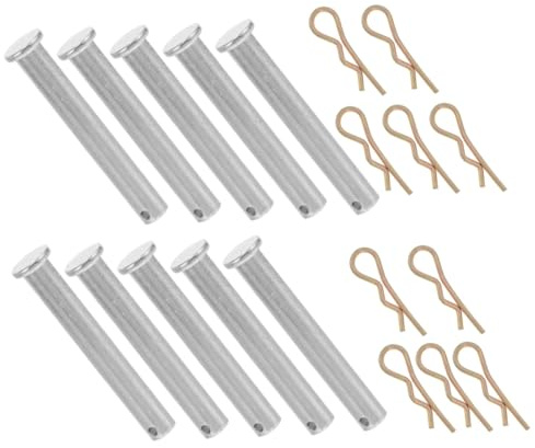 Scaffolding Locking Pin Insert Pin with Clip Metal Silver