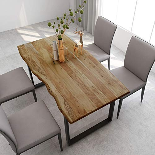 LAPOOH Tavolo da Pranzo 154x80x76 cm in Legno Massello di Acacia,Tavolo da Pranzo,Tavolo da Pranzo Moderno -286473