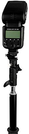 Soporte de flash tipo E, soporte de paraguas ajustable, adaptador de montaje de zapata caliente, soporte de luz, soportes de cámara de 1, 4, 3, 8 tornillos para DSLR Speedlight trípode DH