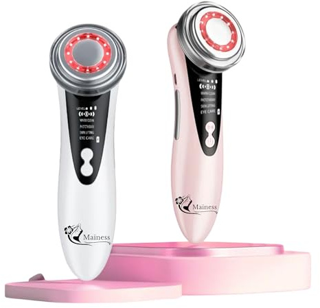 Aparato de belleza facial LED – Cuidado brillante y firmeza, masaje facial, elevación cosmética, hidratación y reafirmación de la piel – Uso estético en el hogar, recargable