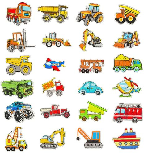 HAINLOGWANG 24 Stück Bügelflicken Kinder, Aufnäher Kinder, Patches Zum Aufbügeln, Bügelbilder Erwachsene, Aufbügelflicken Für Kleidung, Hosen, Rucksäcke, Hüte, Jeans, DIY-Zubehör