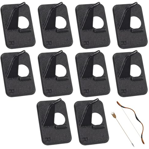 RLMVGBX Arrow Rest, 10 Pack Plastic Adhesive Archery Arrow Support for Left Hand Compound Recurve Bow