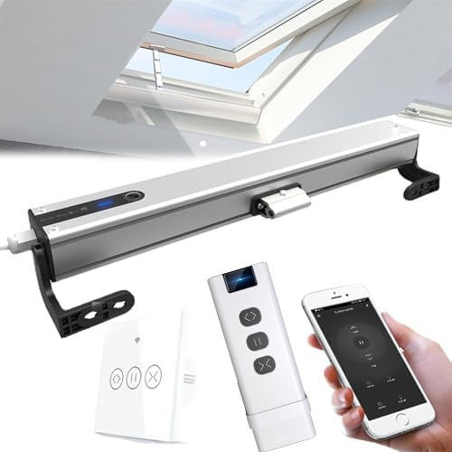 Apriporta Elettrico Automatico per Finestre - Regolabile 100-400 Mm, Controllo Tramite App/Tempo 24 Ore Su 24, Apriporta Automatico per Finestre, Lucernari, Tetti