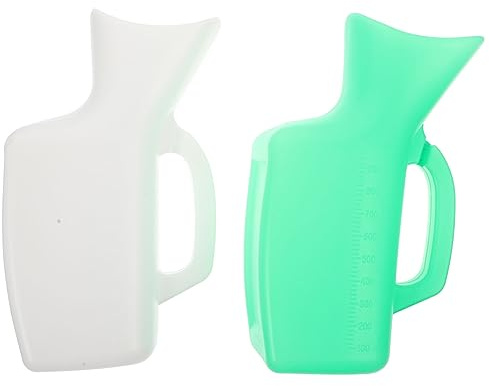 Beatifufu 2Pcs Large Capacity Portable Female Urinal Bottle for Women Durable Thickened Pee Container for Home Hospital Travel and Bedridden Use Convenient and Reusable Urine Jug with Smooth