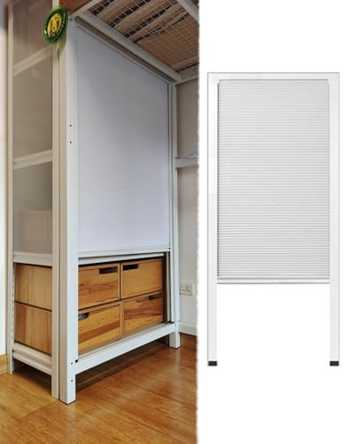 Porte Accordéon Interieur Porte Accordéon Pliante pour Placard, Garde-manger, Puits de Lumière, Portes Accordéon Intérieures Sans Perçage pour Chambre, Petite Barrière(W115xH120cm/45.3x47.2)