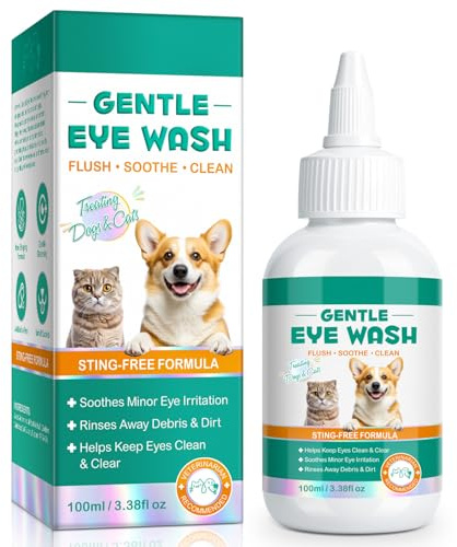 ACYAHAOCA Dog Eye Drops 100ml, Eye Drops for Dogs and Cats, Relieve Eyes Itching & Irritation, Pink Eye & Allergies Symptoms, Effective Tear Stain Remover