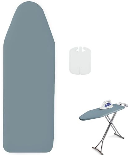 Ironing Board Cover 120 x 38cm Large Ironing Board Cover with Elasticated Ironing Board Covers Design, Cotton Fabric, Easy-Fit Edges and Secure Grip for Smooth Ironing at Home for Clothes and Linens