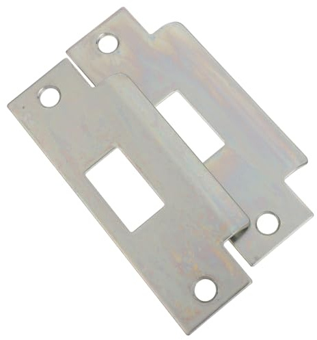 WOONEKY 2 Pièces Accessoires de serrure de porte intérieure protecteur de loquet de porte Accessoires gâche de poignée plaques Silver