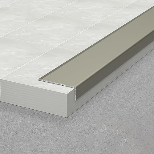 Coayuou Baguette Finition Carrelage 90cm* 3 Pièces Baguette D Angle en Aluminium Baguette d'angle pour Carrelage Rénovez Et Protégez Vos Coins De Façon Élégante Et Durable(Sekt,10 * 5mm)