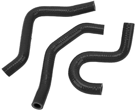 Manguitos Radiador Moto, Silicona Resistente Alta Temperatura, 3 Piezas - Protección Motor, Sellado Eficaz, Para CR80R CR85R (negro)