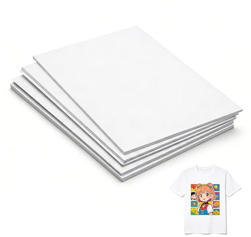 XRVRILE 50 Hojas Papel de Sublimación A4, Papel Transfer Textil con Tinta de Sublimación, Heat Transfer Paper, Papel Transfer para Impresora de Sublimaciónel Transfer Textil Termoadhesivo