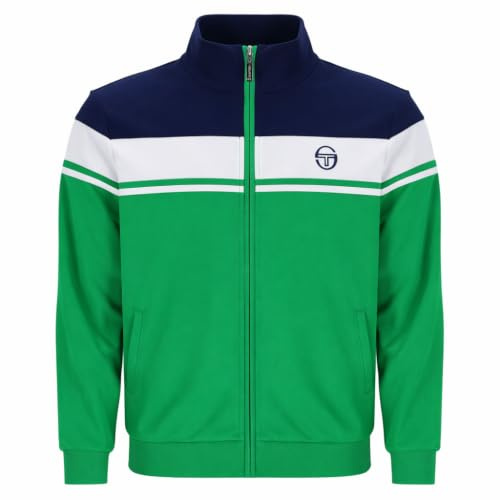 Sergio Tacchini Damarindo Track Top Jacket, Maritime Blue, White, Fern Green (UK, Alpha, M, Regular, Regular, Maritime Blue/White/Fern Green)