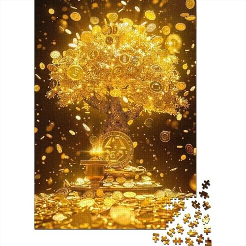 Golden Coin Money Tree 1000 Piece Jigsaw Puzzle For Adults Relax