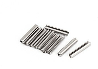Aexit 10Stk. Stifte M2.5x14mm 304 Edelstahl Hohlsplinte Spannhülsen Holzstifte Spannstifte Befestiger
