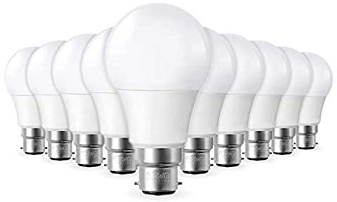 Arum Lighting Lot de 10 Ampoules LED B22 8W equivalentce 60W 806lm Blanc naturel 4000K, Non-Dimmable Classe F