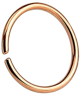 Piercingfaktor Continuous Piercing 925 Silber Fake Hoop Ring Septum Helix Ohr Nase Lippe Nasenring Nasenpiercing Rosegold Rose Vergoldet 1,2mm x 6mm