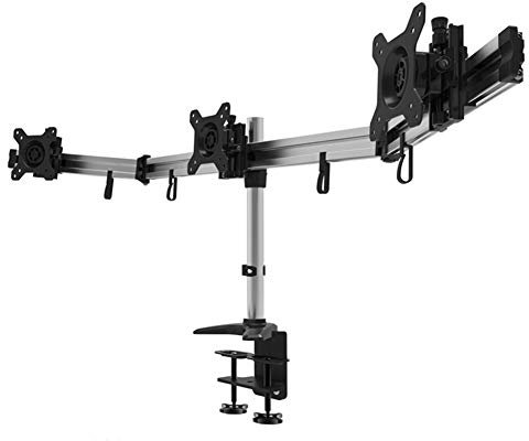 AYY Pied Ecran PCSupport De Moniteur, Adapté pour Bras De Moniteur LCD LED 15-27 Pouces, Support De Bureau D'affichage Transparent à 3 écrans, Support De Travail PC(Size:Style 1)