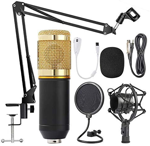 Microphone BM 800 pour studio à condensateur, enregistrement vocal, karaoké, microphone pour ordinateur PC de YIDOBLO