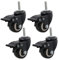 4PCS Heavy Duty Castor Wheels 2 Inch with Brake and Threaded Stem M8X25mm Swivel Trolley Furniture Caster Strong Hold 300KG