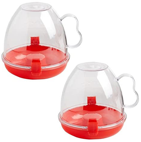 2er Set Mikrowellen Popcornmaker Popcornbereiter 17 x 15,5 x 15 cm Popcornmaschine Popcorn Maker Schüssel ohne Öl