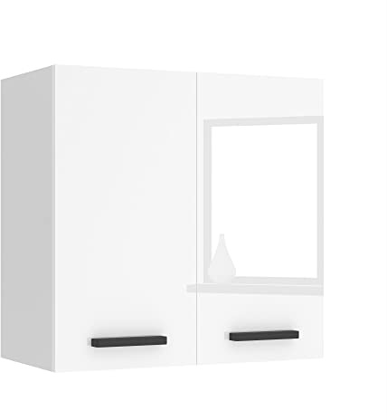 Belini Hängeschrank Küche SG2 60 cm, mit 2 Türen, Weiß Hochglanz | Küchenschränke, Oberschrank, Küchenhängeschränke, Wandschrank Hängend