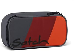 Satch Schlamperbox extra groß inkl. Trennfach Reißverschlussfach Stiftehalter Geodreieck Sichtfenster für Stundenplan