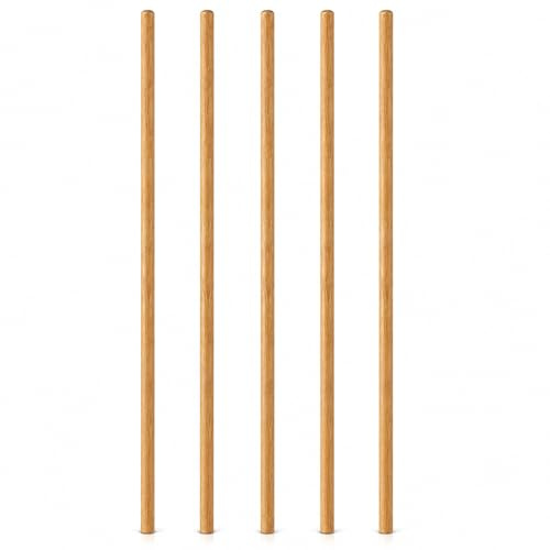 Wooden Broom Handle Stick Pole for Floor Mop Handle Brush Broom 4ft (48 inches) Long x 1/8 (28/29mm) Diameter Long Wooden Sticks for Rake, Hoe or Broom (1/8 (28/29mm), PACK OF 5)
