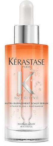 Kérastase Nutritive, Hydrating Scalp Serum for Dry Hair, With Niacinamide and Vitamins, Moisturising and Revitalising, Fast Absorbing and Non Greasy, Nutri-Supplement, 90 ml
