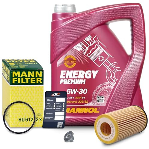 BESTPRICE ATP Inspektionspaket Filterset mit 1x MANN-FILTER Ölfilter, 5l | Kompatibel mit: ALFA ROMEO 159, 159 Sportwagon, CHEVROLET AVEO / KALOS Schrägheck, AVEO / KALOS Stufenheck, AVEO Schrägheck
