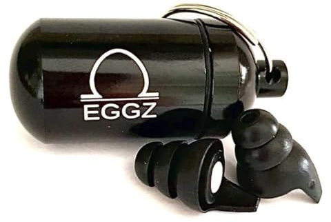 EGGZ Earplugs - noise reduction, ear defenders 24dB noise reduction, earplugs with cord