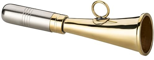 Signalhorn Jagdhorn Rufhorn Nebelhorn 12cm 16cm 22cm 25cm 31cm Jagd Boot aus Messing, poliert, Golden (12 cm)